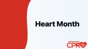 Heart Month graphic for CPR awareness and readiness in El Paso.