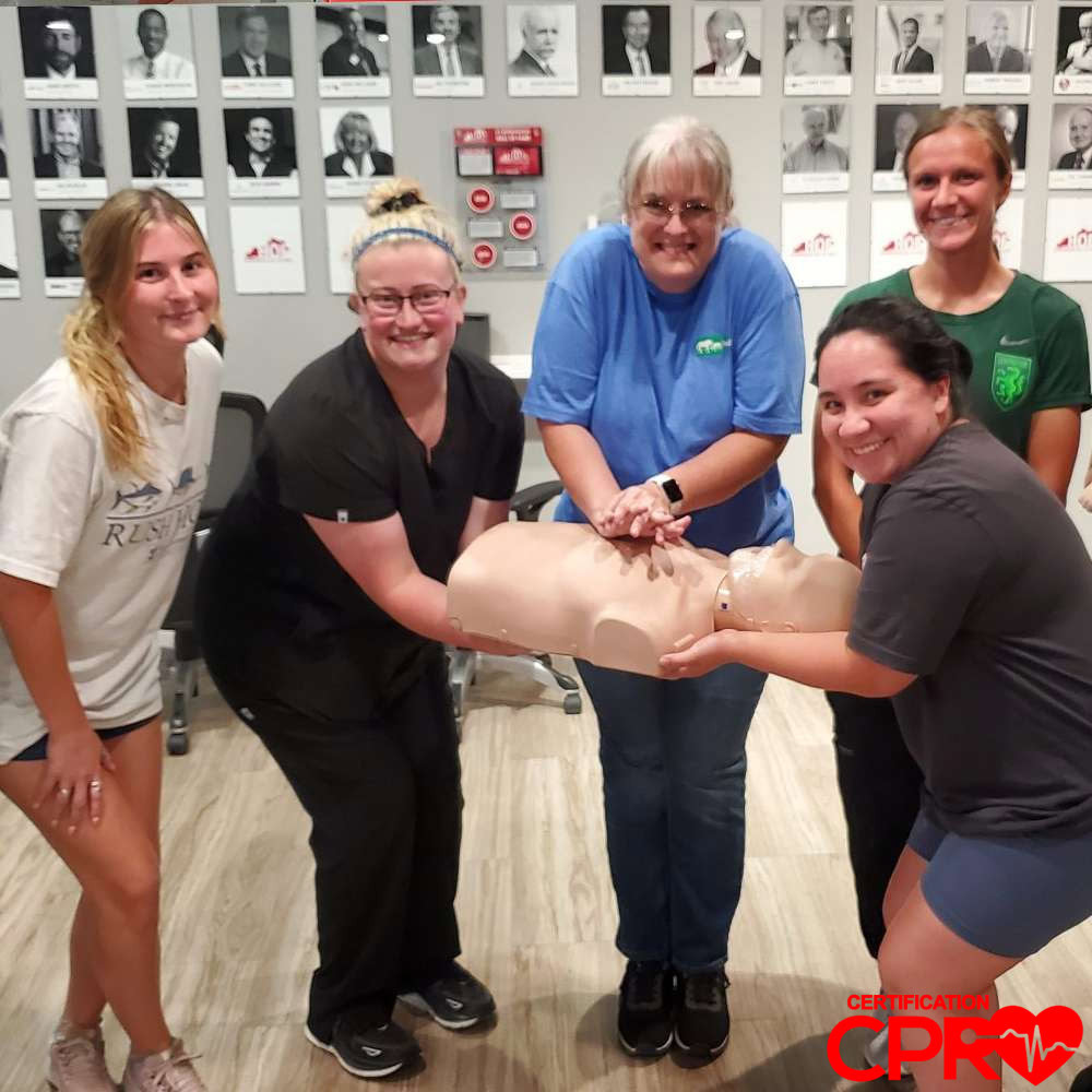 Group CPR training session in El Paso with certification course.